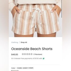 Roxy Women’s Oceanside Beach Shorts XL